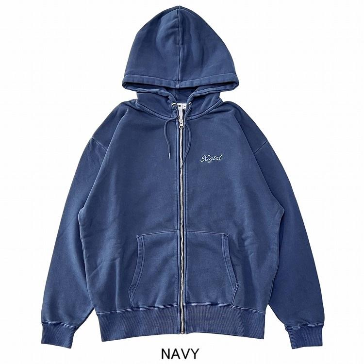 X-girl エックスガール ジップパーカー FACE PIGMENT DYED ZIP X-girl エックスガール ジップパーカー FACE PIGMENT DYED ZIP