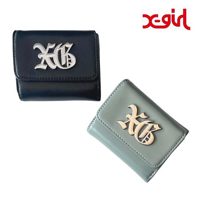 X-girl（エックスガール） 財布 OLD ENGLISH LOGO BUCKLE FAUX LEATHER