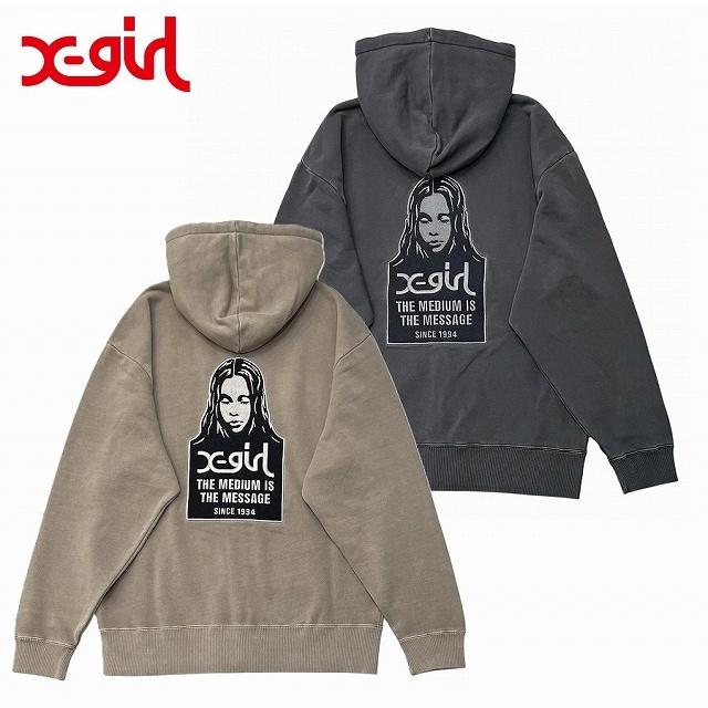 X-girl エックスガール　フルジップ　パーカー X-girl（エックスガール）の「LOGO STITCHED ZIP UP SWEAT