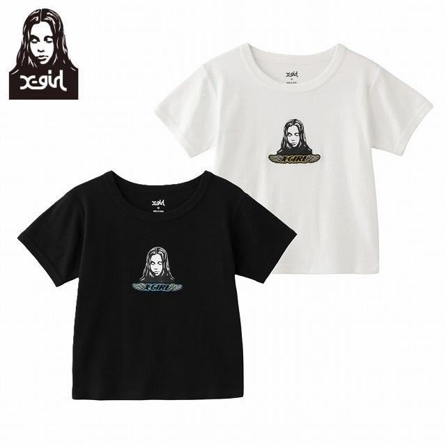 X-girl エックスガール Tシャツ レディース ANGEL FACE PATCH S