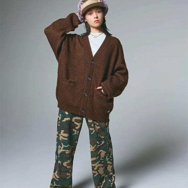 X-girl ガーディガン ニット セーター X-girl エックスガール ZEBRA KNIT CARDIGAN カーディガン