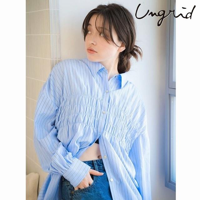 Ungrid（アングリッド） シャツ ブラウス レディース サイドギャザー 