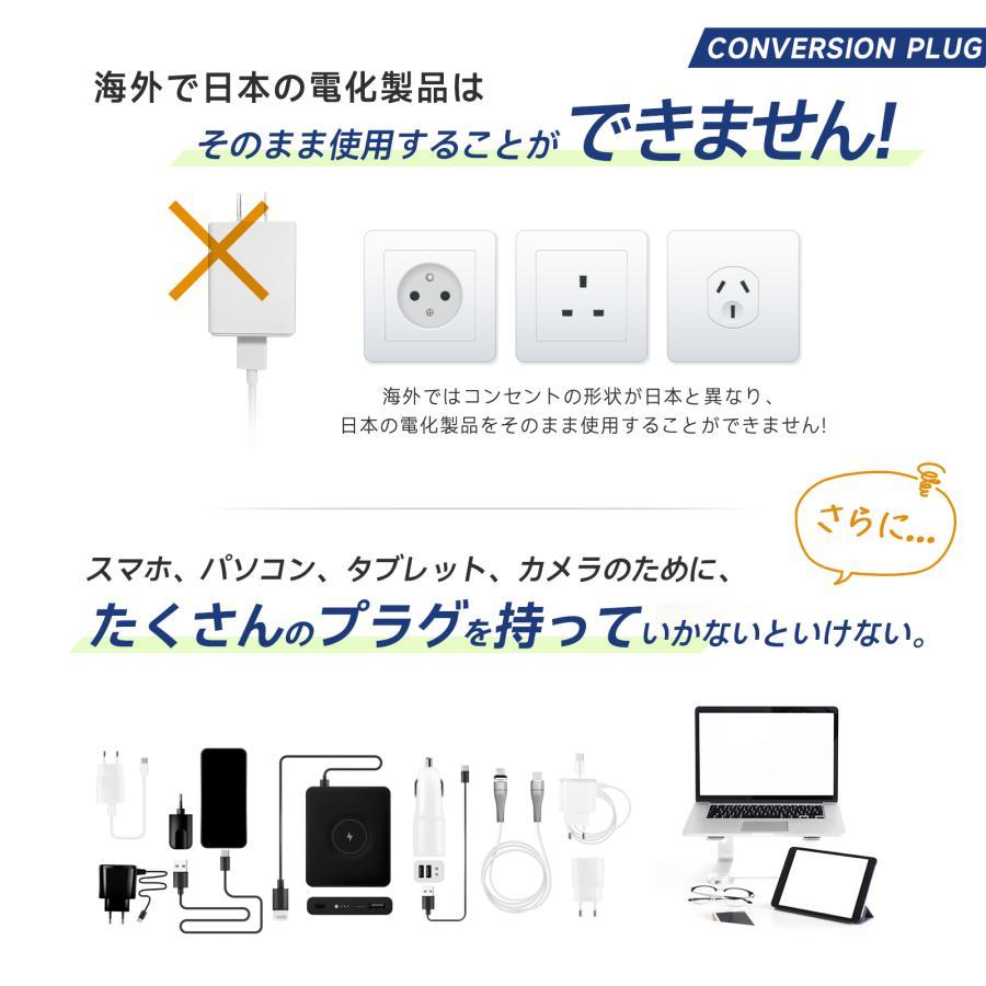 変換プラグ 海外 全世界対応 コンセント 海外旅行用acアダプター C/BF