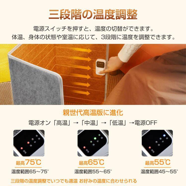 電気ヒーター パネルヒーター 足元 電熱 遠赤外線 足元ヒーター 机