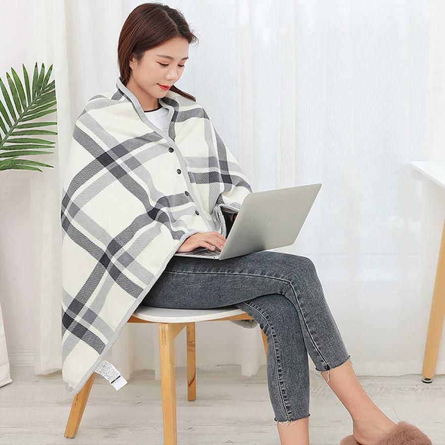 ひざ掛け ブランケット 膝掛け 着る毛布 大判 80X130cm 厚手 軽量 昼寝