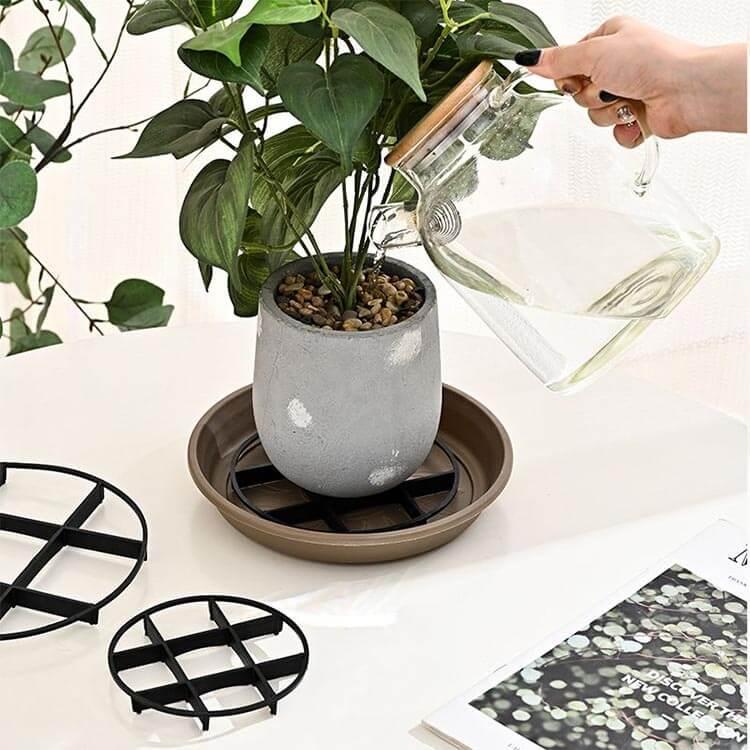 お取り置きリメイク鉢　 プラスチック5号鉢受け皿付き おねむなうさぎ　水色リボン 植木鉢 プラスチック お洒落 5号 通販 プランター おしゃれ 植木