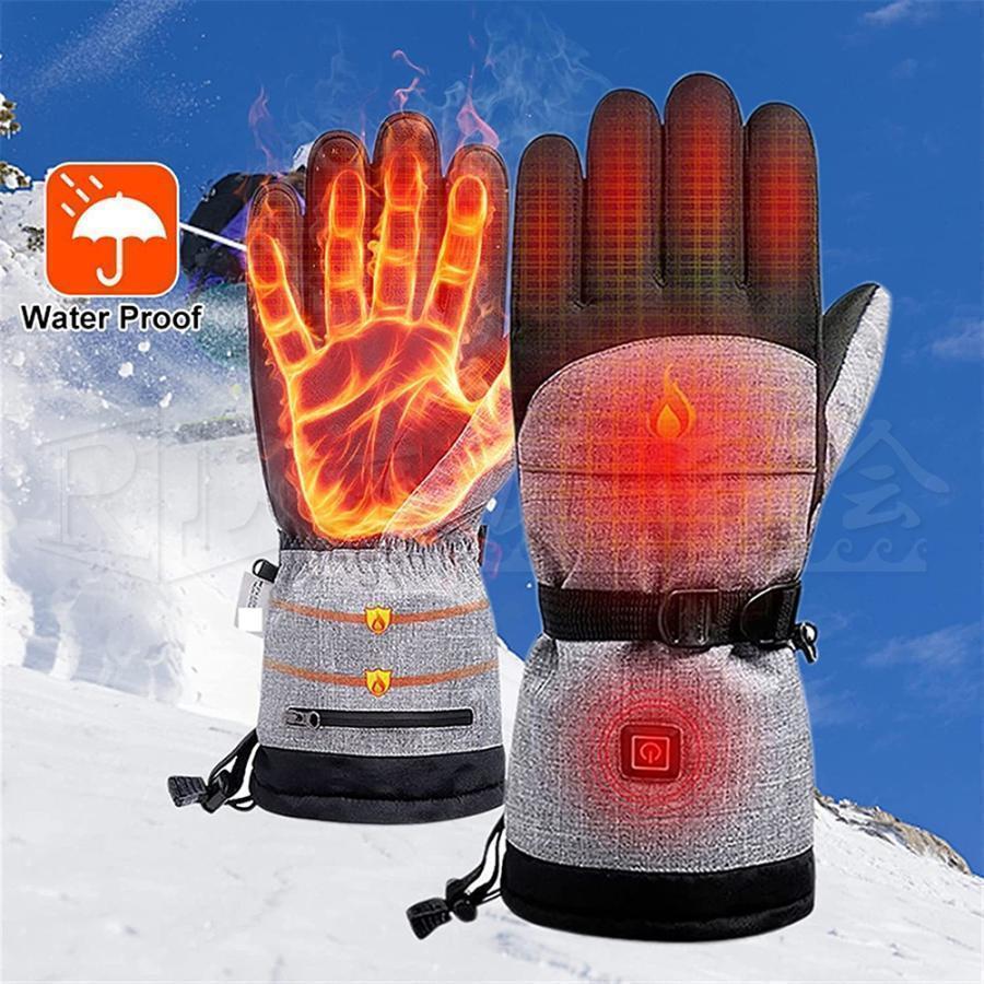 電熱グローブ電熱手袋スマホ対応ヒートグローブ自転車ワークマン3段階