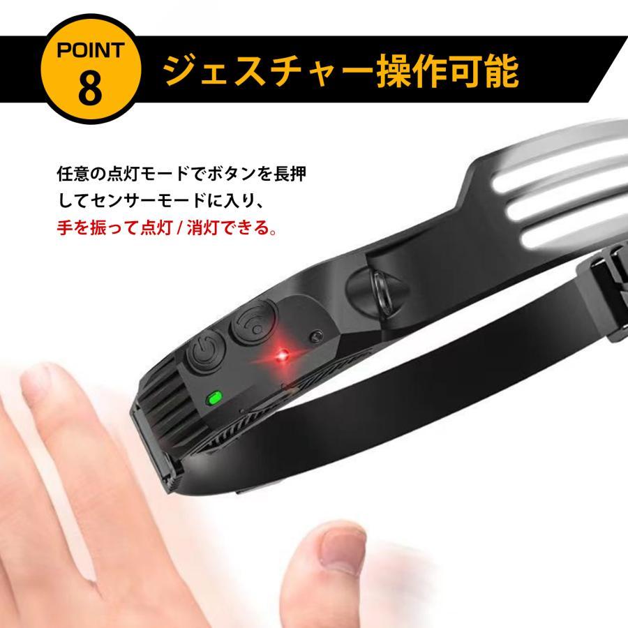 ヘッドライト 充電式 LED ヘッドライト USB type-c 充電式 230° 2000mah大容量 人感センサー機能 ヘッドランプ ヘルメット ライト 1000ルーメン 高輝度 n1 ヘッドライト 充電式 LED USB type-c 230° 2000mah大容量 人感センサー