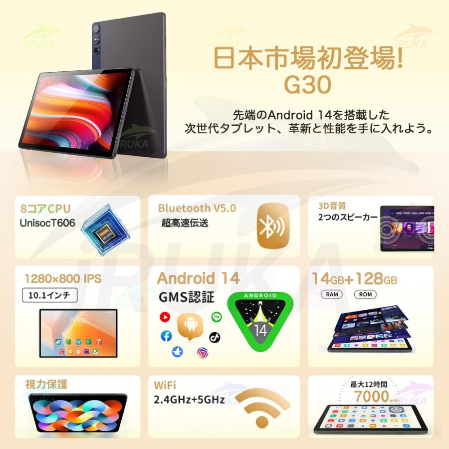 アンドロイド タブレット Android14タブレット 10インチ WiFi