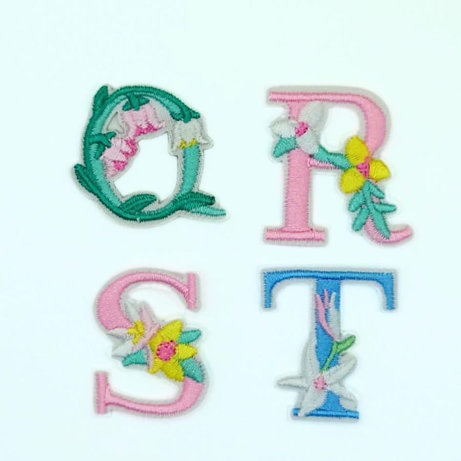 アイロンワッペン 刺繍アイロンワッペン アップリケ イニシャル