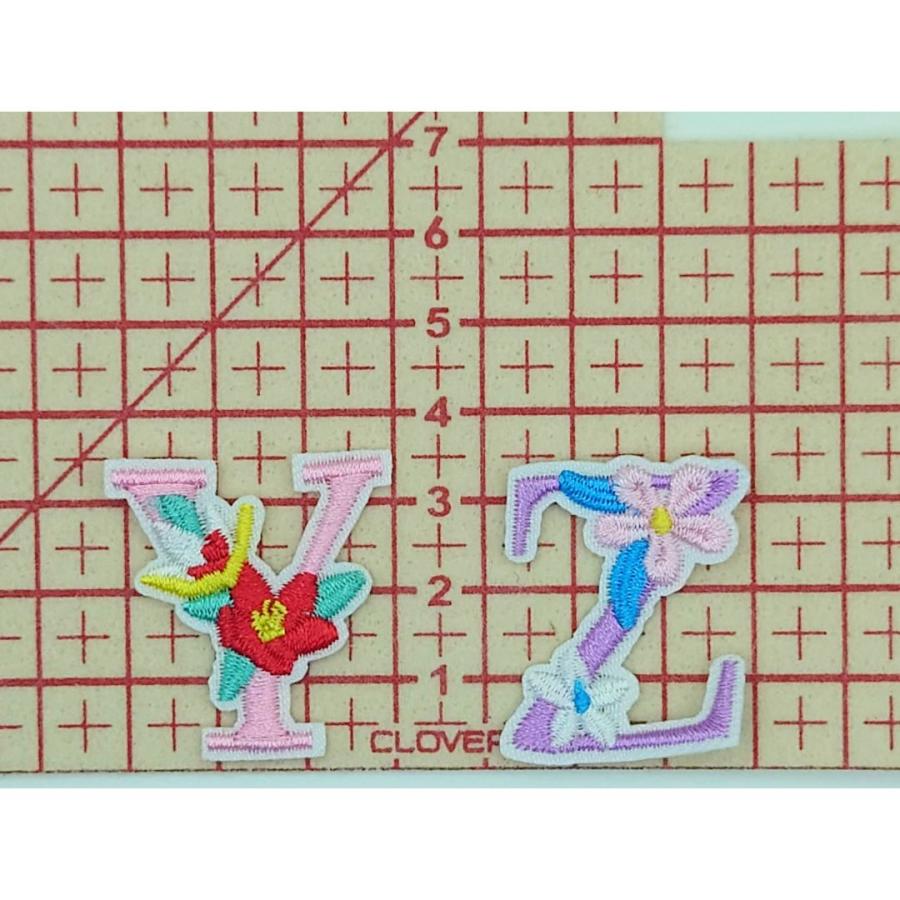 アイロンワッペン 刺繍アイロンワッペン アップリケ イニシャル