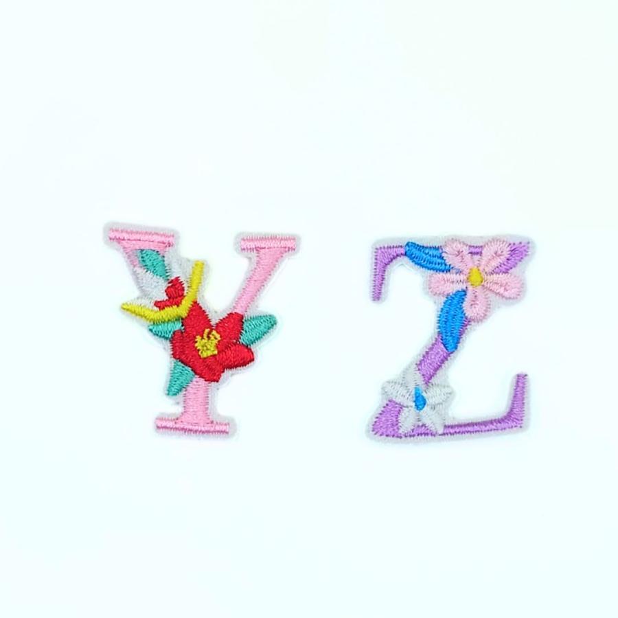 アイロンワッペン 刺繍アイロンワッペン アップリケ イニシャル