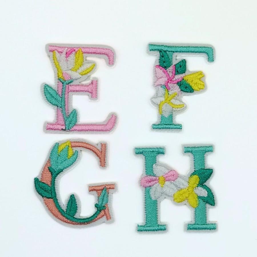 アイロンワッペン 刺繍アイロンワッペン アップリケ イニシャル
