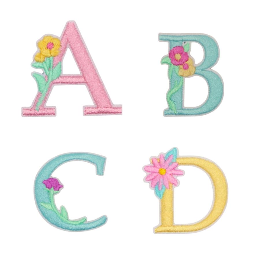 アイロンワッペン 刺繍 アイロン接着 アップリケ アルファベット