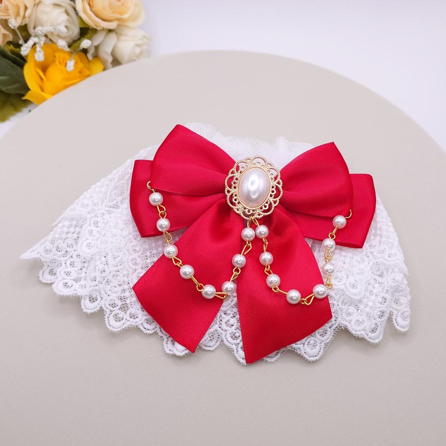 お袖留め レースカフス カフス飾り 付け袖 ロリータ レース パール