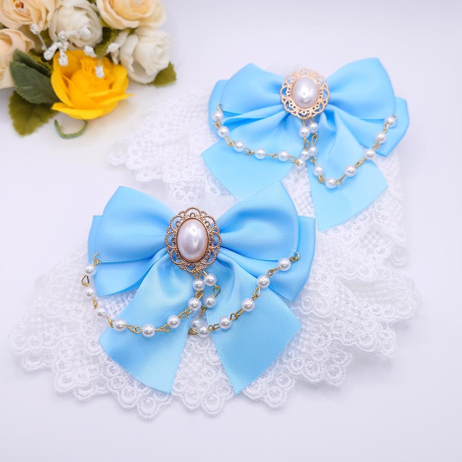 お袖留め レースカフス カフス飾り 付け袖 ロリータ レース パール