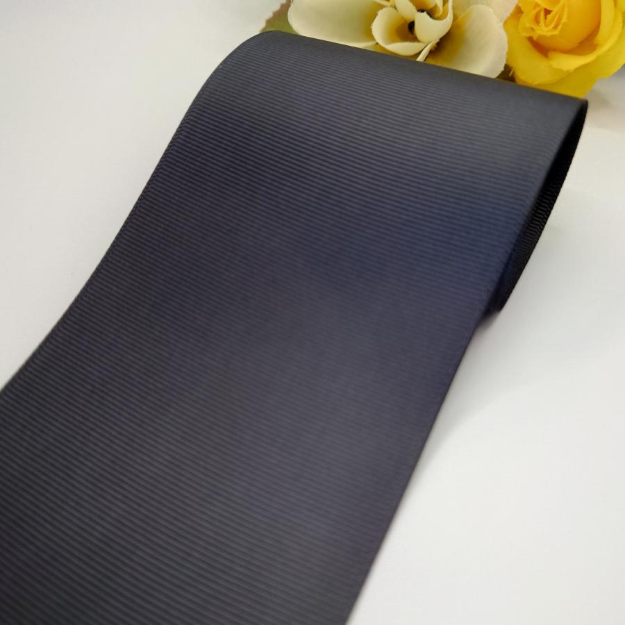 75mm幅 グログランリボン 無地 幅広 モノトーン 2m : ハイランド