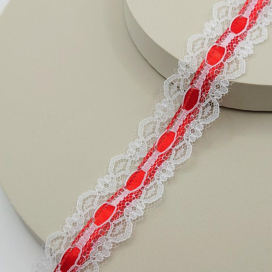 サテンリボンレース レースブレード 白レース 2.5cm幅 25mm幅 2m