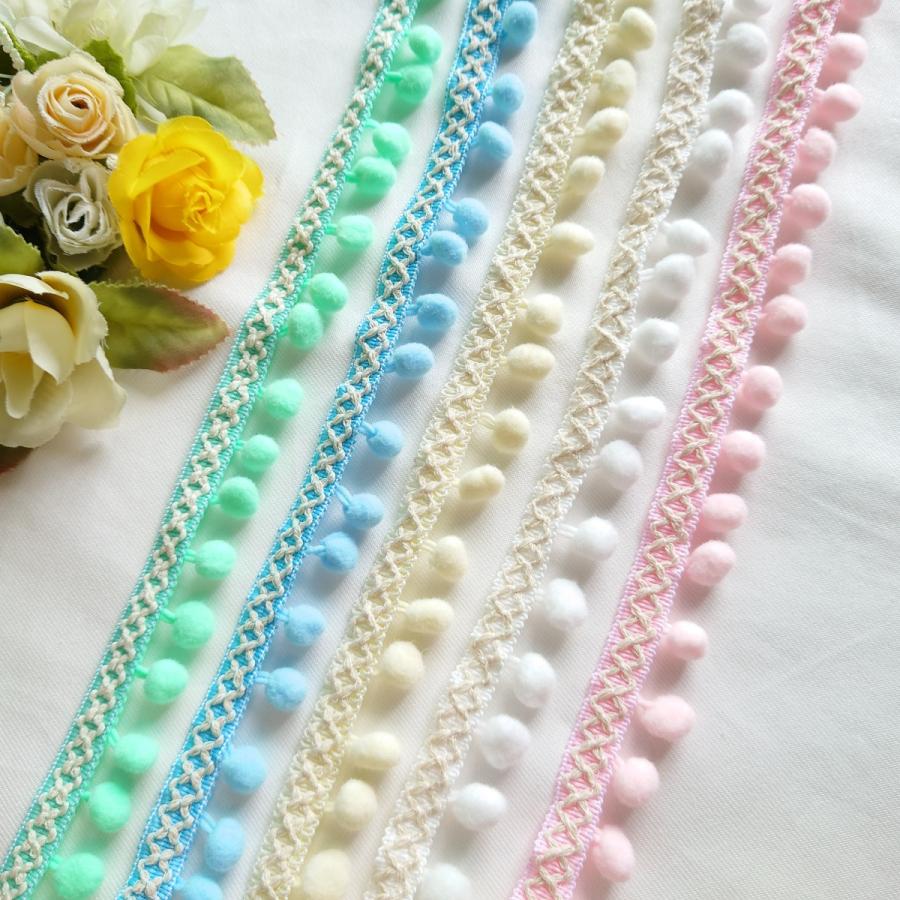 1.2cm球 刺繍ポンポンブレード 3m : ハイランド - 通販 - Yahoo