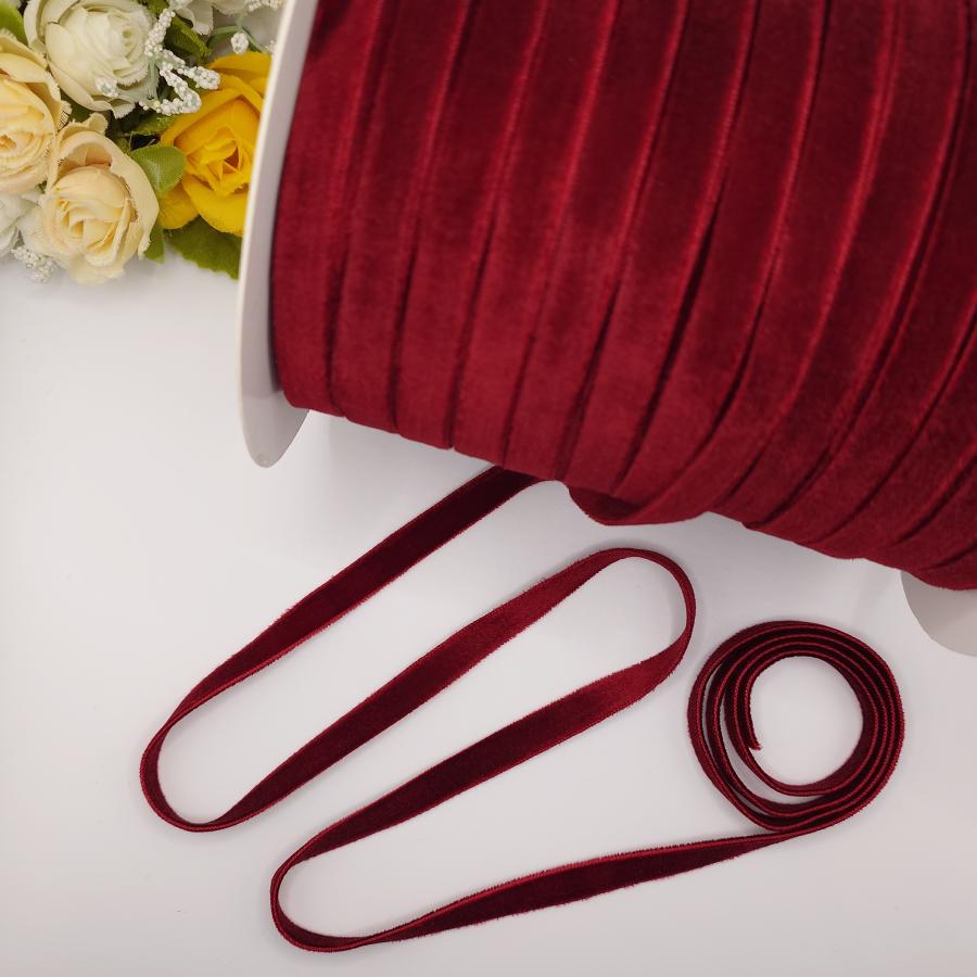 tanakadaisuke ベロアリボン　レッド crystal silver tip velvet long ribbon Red – tanakadaisuke