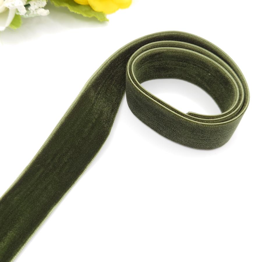 25mm幅 両面ベルベットリボン ベロアリボン べっちん 秋冬 モス