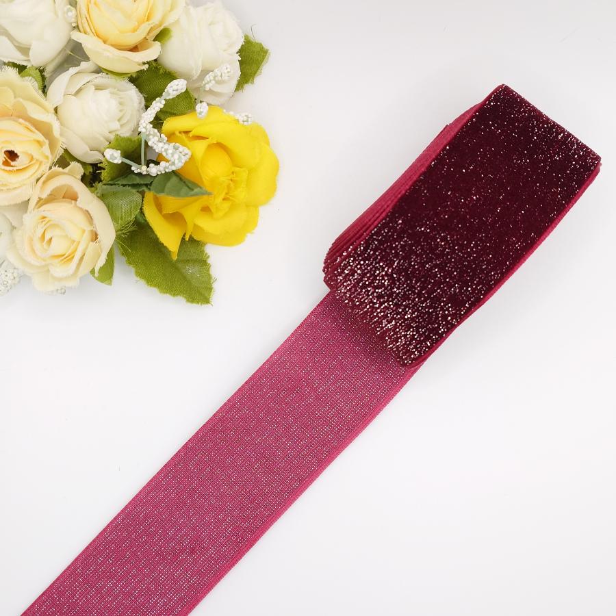 38mm幅 ラメ入り 片面ベルベットリボン ベロアリボン グリッターリボン