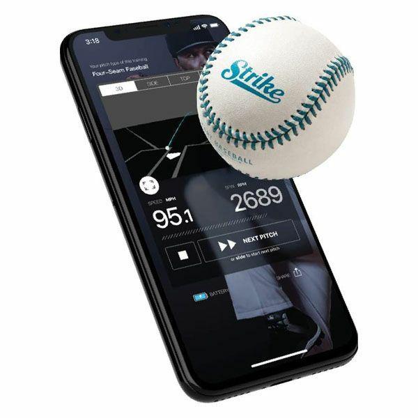 投球データを計測できるスマートベースボール 硬球専用 Strike 球速 回転数 回転軸