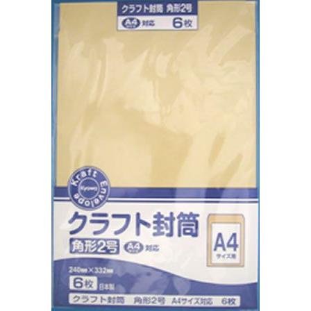 京都平安堂 絵封筒2種2枚 未晒クラフト封筒 洋形2号 18枚 ×10セット 4906327039654 | Komod