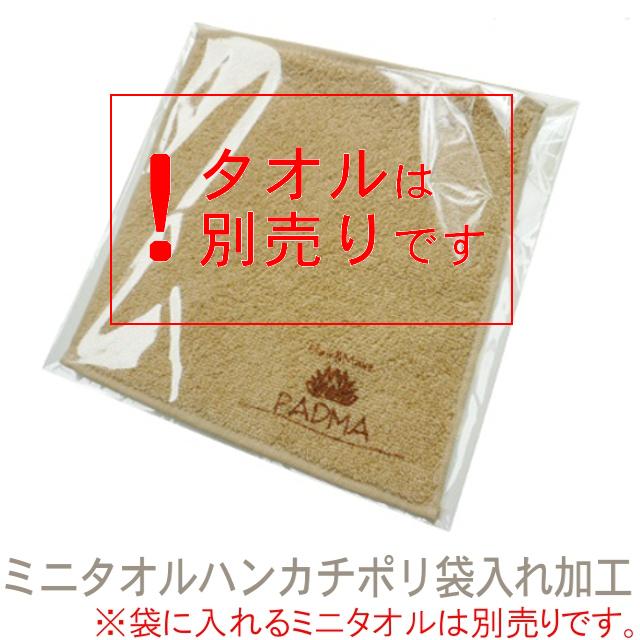 のしなしミニタオルハンカチポリ袋入れ加工(20cm×20cm専用)【タオルは