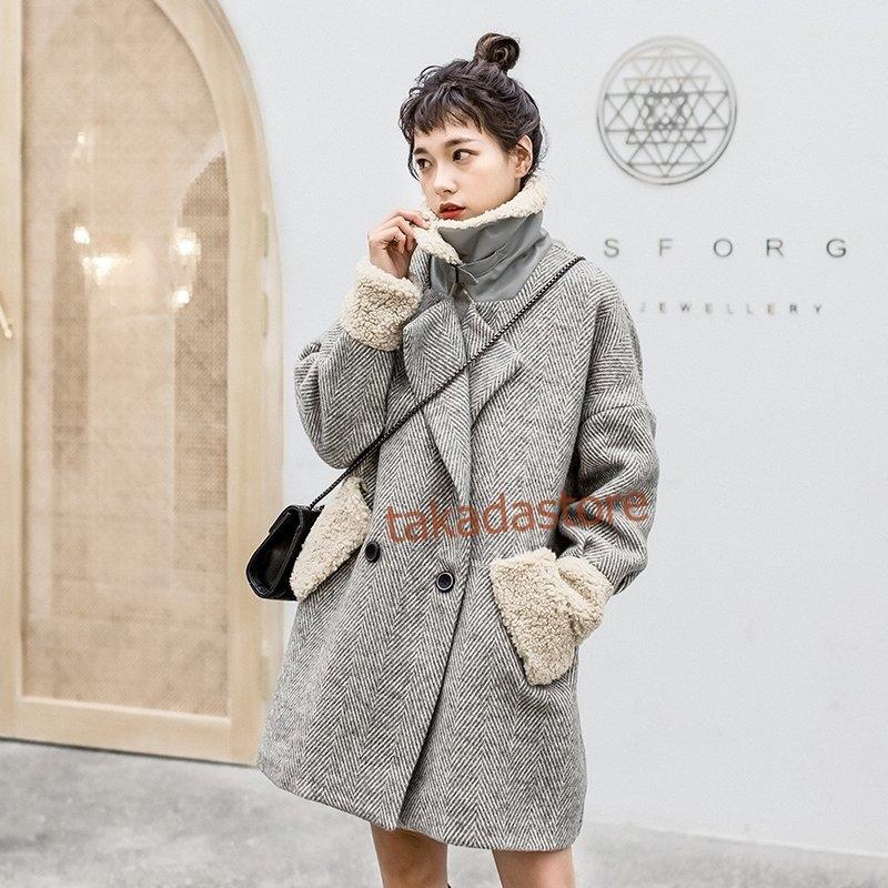 メール便送料無料 ボアコート レディース アウター グレー チェスターコート Pコート フェミニン 可愛い きれいめ 秋冬 Good Clothes 送料無料 n Go Th