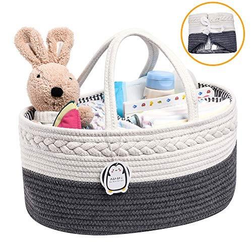 おむつストッカー オムツ収納ケース コットンロープ バスケット ベビー用品 手作り 多機能 収納ボクス 折りたたみ 赤ちゃん ホワイト グレー Takae Ufb17s2gf003 Takae Shop 通販 Yahoo ショッピング