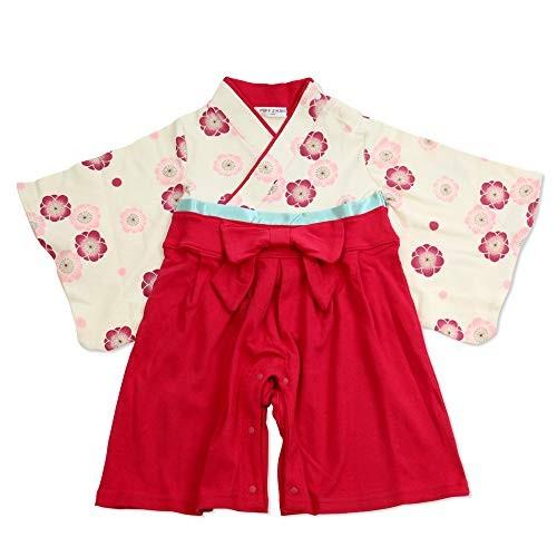 ベビー キッズ 袴風 カバーオール ロンパース 女の子 茜色 70cm re70 茜色 70 Dsrvsindia Ac In