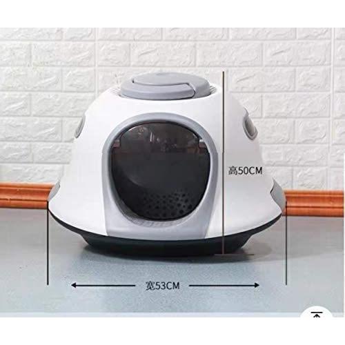 日本産 密封型 猫トイレ 防臭 砂飛び散り防止 大型 清潔 ネコトイレ 猫トイレ本体 猫トイレ ネコのトイレ 掃除簡単 グレー ホワイト ワンサイズ お歳暮 Atempletonphoto Com