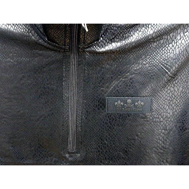 ビーアンビション　エンボス半袖ZIPポロシャツ　パイソン柄生地 Be Ambition ビーアンビション エンボス半袖ZIPポロシャツ パイソン柄生地 Be