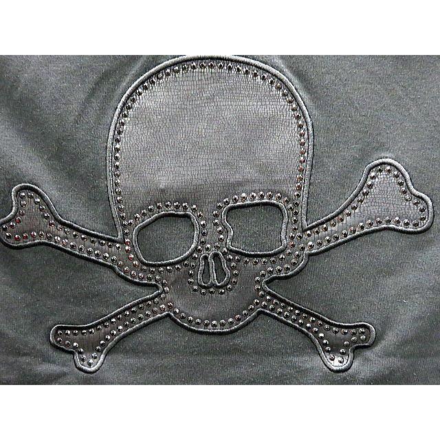 ビーアンビション 半袖ZIPポロシャツ パイソン柄スカル＆ストーン Be