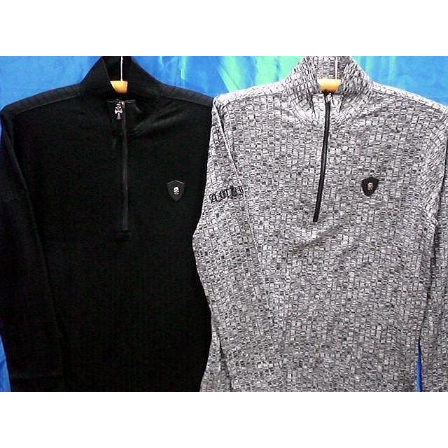 BE AMBITION   Zip Up長袖Tシャツ スカルワッペン　ビーアンビション BE AMBITION Zip Up長袖Tシャツ スカルワッペン ビーアンビション