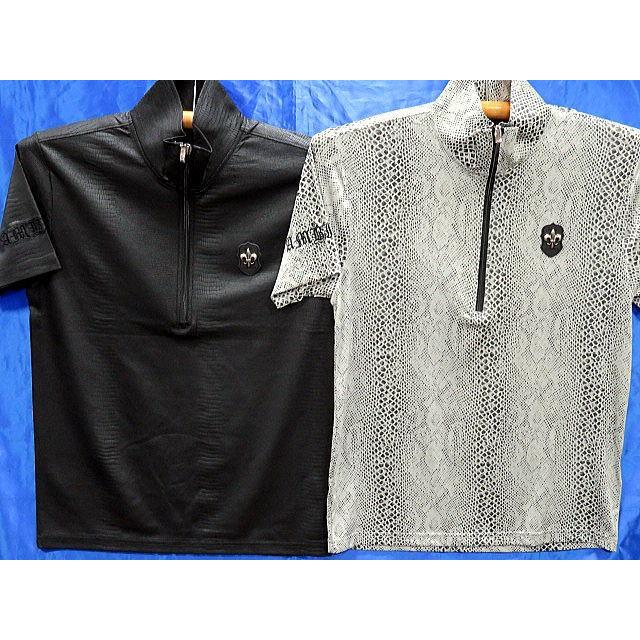 Be Ambition  半袖Tシャツ ジップアップ　百合ワッペン＆ロゴ刺繍　ビーアンビション Be Ambition ジップアップ 半袖Tシャツ 百合ワッペン＆ロゴ刺繍 ビー