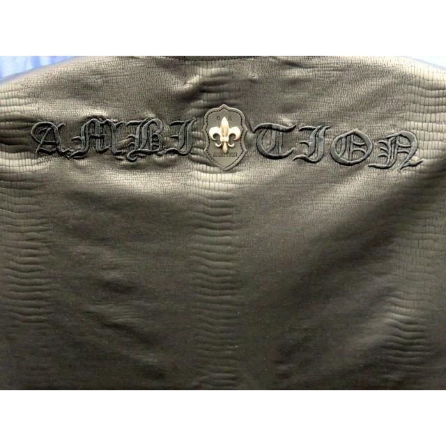 Be Ambition ジップアップ 半袖Tシャツ 百合ワッペン＆ロゴ刺繍 ビー