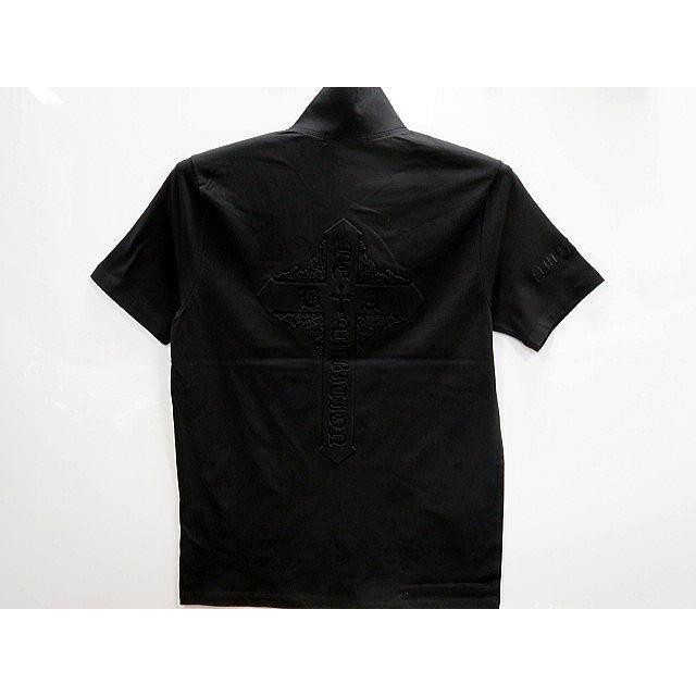 Be Ambition  半袖Tシャツ ジップアップ　エンボス　クロス＆ロゴ　ビーアンビション Be Ambition 半袖Tシャツ ジップアップ エンボス クロス＆ロゴ ビー