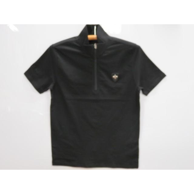 Be Ambition 半袖Tシャツ ジップアップ エンボス クロス＆ロゴ ビー