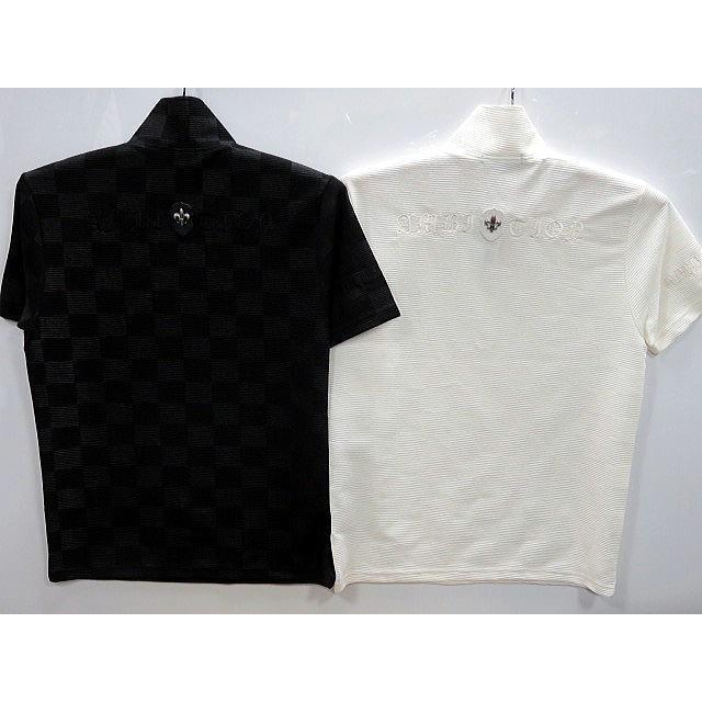 Be Ambition 半袖Tシャツ ジップアップ　百合ワッペン＆ロゴ刺繍　ビーアンビション