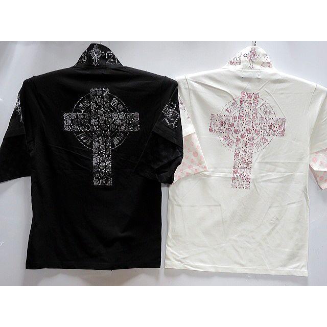 BE AMBITION   ５分袖Tシャツ  クロスストーン　レイヤード　ビーアンビション BE AMBITION 5分袖Tシャツ クロスストーン レイヤード ビー