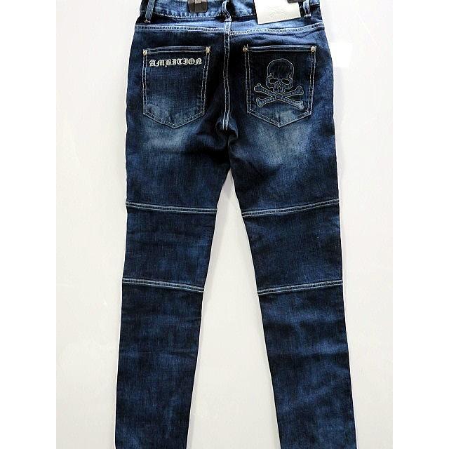Be Ambition スカル エンボス デニムパンツ ビーアンビション
