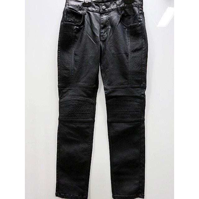 Be Ambition　ロゴ刺繍　PUコーティング　バイカーパンツ　 ビーアンビション Be Ambition ロゴ刺繍 PUコーティング バイカーパンツ ビー