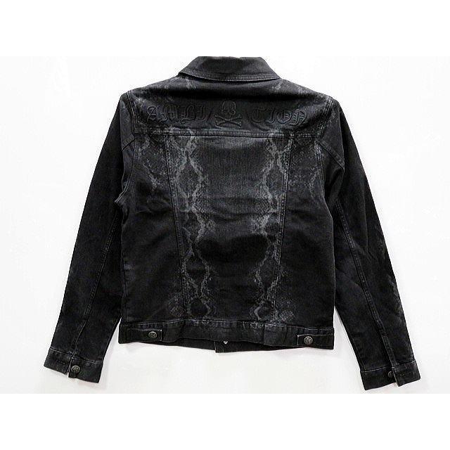 Be Ambition デニムブルゾン スカル＆パイソン柄プリント ビー