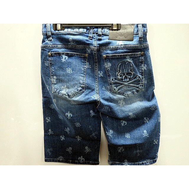 【Be Ambition】ビーアンビション スカル ストレッチデニム ビーアンビション デニムパンツ Be Ambition バイカー風デザイン