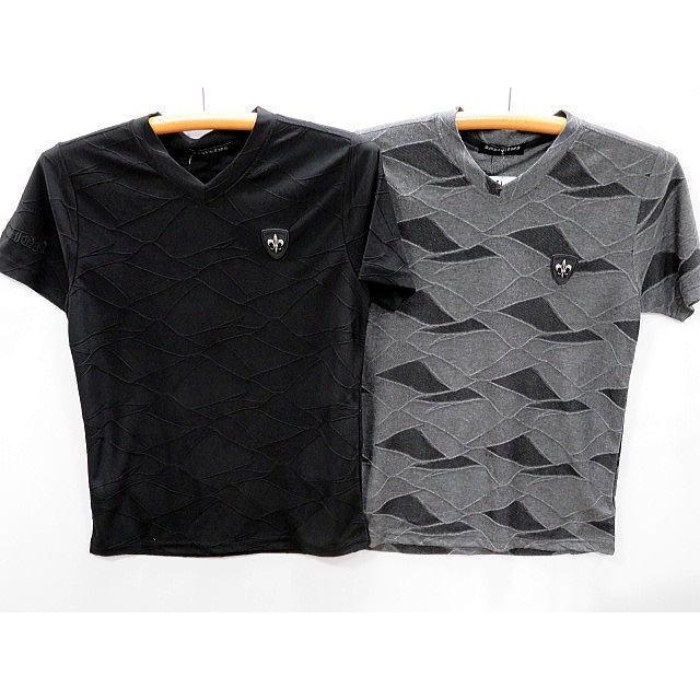 Be Ambition  半袖Tシャツ Vネック　 百合ワッペン＆ロゴ刺繍　ビーアンビション Be Ambition 半袖Tシャツ Vネック 百合ワッペン＆ロゴ刺繍 ビー