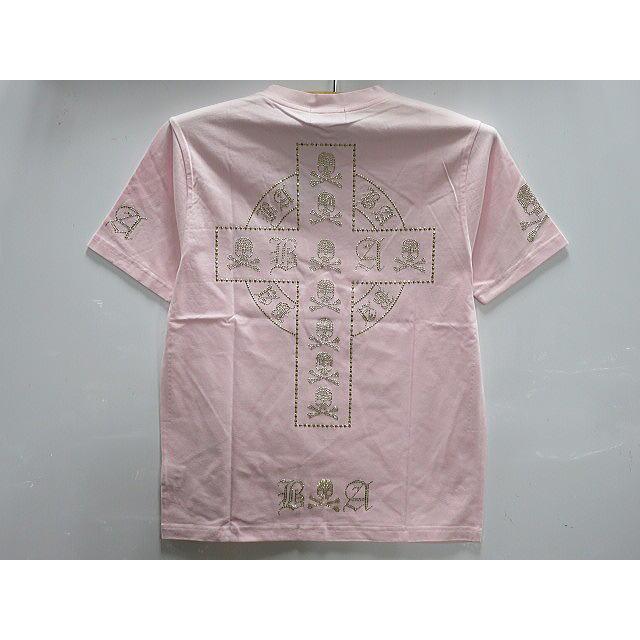 BE AMBITION ラインストーン スカルクロス 半袖Tシャツ ビー