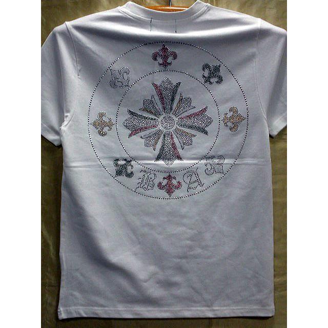 BE AMBITION 半袖Tシャツ クロスラインストーン ビーアンビション Be