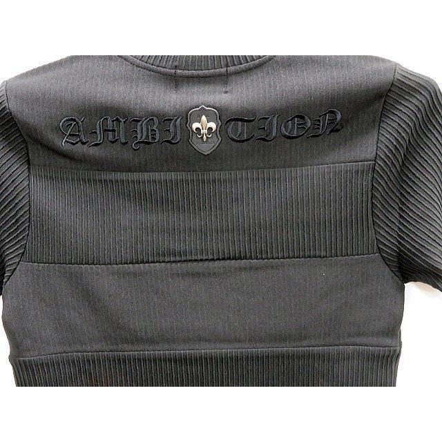 Be Ambition 切替半袖Tシャツ 百合ワッペン＆ロゴ刺繍 ビー